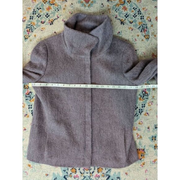 Talbots The Jackie Purple Moto Funnel Neck Wool/Mohair Blend Jacket - 8‎ - Picture 7 of 10